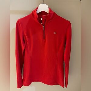 Luhta Women’s Red Half-Zip Functional Midlayer Pullover Size S